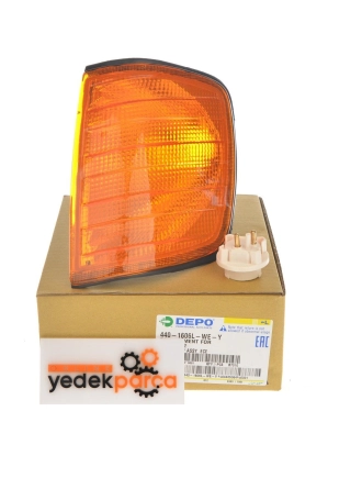 DEPO 440-1606L-WE-Y | Mercedes W124 Kasa Sol Sarı Sinyal