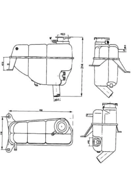 MAHLE CRT121000S | Radyatör Yedek Su Deposu W124 93-95 S124 93-96 C124 93-97 A124 93-98