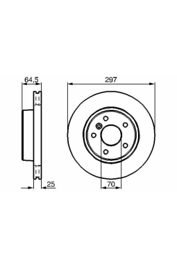 BOSCH 0986478483 | Fren Diski Range Rover II 3.9 / 4.0 / 4.6 Ön Tek