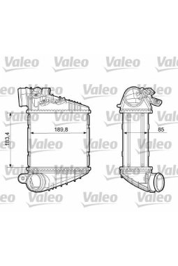 VALEO 817205 | Turbo Radyatörü-85mm (VW Golf 98-06 Audi A3 97-03 Seat Leon 00-06 Skoda Octavia 97-11) Agu Auq App Agr Ahf Alh Asv