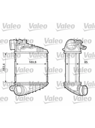 VALEO 817205 | Turbo Radyatörü-85mm (VW Golf 98-06 Audi A3 97-03 Seat Leon 00-06 Skoda Octavia 97-11) Agu Auq App Agr Ahf Alh Asv