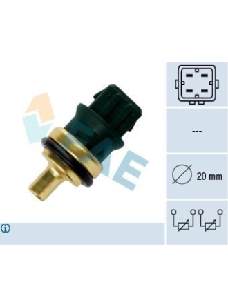 FAE 33782 | Hararet Müşürü VW Audi 4 Fişli Yeşil Kare Soket