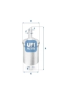 UFI 31.840.00 | Benzin Filtresi 04-Golf.IV.V-Jetta 1.4-1.6-2.0Fsi 6.4 Bar **Oe**