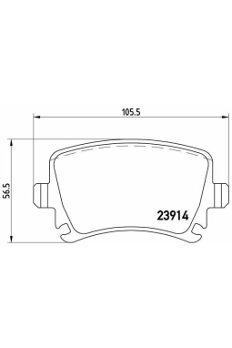 BREMBO P85095X | Arka Fren Balatası-Kablosuz-(VW Caddy 04-11 Golf 04-14 Audi A3 04-13)