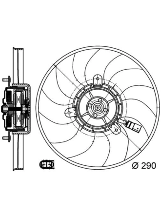 MAHLE CFF171000S | Fan Motoru Sağ 13-Psst-Tgu-Tou-Cddy-Yeti-A1 1.4Tsi-1.6-2.0Tdi