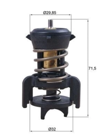 MAHLE TX25194D | Termostat 94°C 13-Golf.VII-Psst-Jtta-Cddy-Tgu-Tou-T6-Oct-Superb-Leo-Ibz-A3 1.6-2.0Tdi