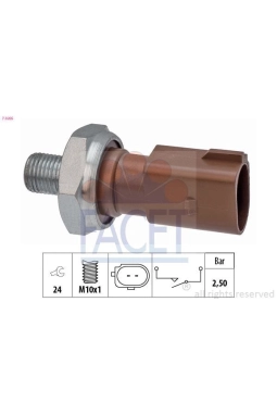 FACET 7.0205 | Yağ Basınç Müşürü VW Tum Modeller 1.6 / 2.0 TDI Clha Kahverengı