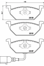 HELLA PAGİD 8DB355008-551 | Ön Fren Balatası-Kablolu-(VW Golf 98-06 Polo 02-05 Audi A3 97-03 Seat Leon 00-06 Skoda Octavia 97-11)