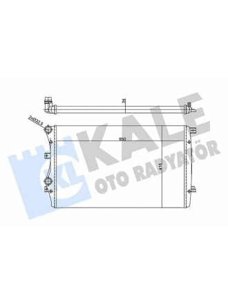 KALE 356925 | Su Radyatör 34mm Mekanik (Audi A3-Seat Altea , Leon , Toledo III-Skoda Octavia III , Superb II , Yeti II-VW: Beetle , Caddy II-IV , Eos , Golf V-VI , Jetta III-IV , Passat , Scirocco , Touran 1.4Tsı 1.9 TDI 04= -