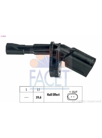 FACET 21.0008 | ABS Sensörü Arka Sağ Golf V Octavia II Passat Touran 04 > 11