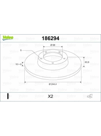 VALEO 186294 | Fren Diski Arka Passat B5 (3B2) 96-0045078 45139 1.8 T 2.3 Vr5 1.9 TDI 1.9 TDI 2.8 V6 1.9 TDI 2.5 TDI 2.0 1.9 TDI 2.8 V6 Passat B5 Variant (3B5) 97-0045078 45139 1.8 T 2.3 Vr5 2.8 V6 1.9 TDI 1.9 TDI 1.9 TDI 2.5 TDI Passat B5 98-06 / 10
