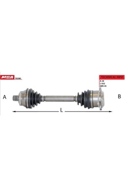 MGA 70390 | Volkswagen Passat 2001-2004 Arası AVF Motor Sağ Aks