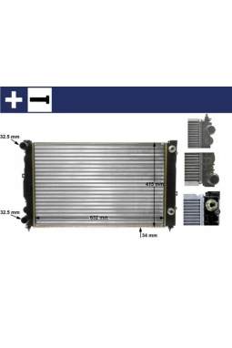 MAHLE CR132000S | Radyatör 96-06 Passat-A4 1.8T-1.9Tdi + Ac + Os