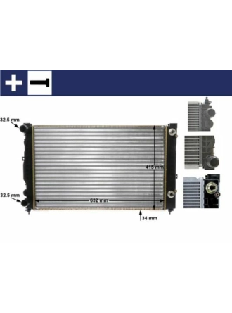 MAHLE CR132000S | Radyatör 96-06 Passat-A4 1.8T-1.9Tdi + Ac + Os