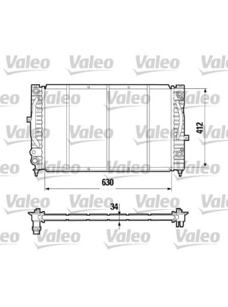VALEO 731755 | Radyatör 96-06 Passat-A4 1.8T-1.9Tdi + Ac + Os