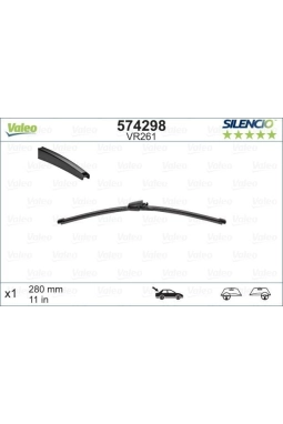 VALEO 574298 | Flat Blade (X1) Vm261 VW Passat 6 Varıant (05 -) Polo 5 TDI / Gtı Silecek Bınek (Ithal)