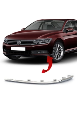 İTHAL 3G0853253 | Volkswagen Passat 2015 Model Sonrası Ön Tampon Sol Alt Köşe Nikelajı