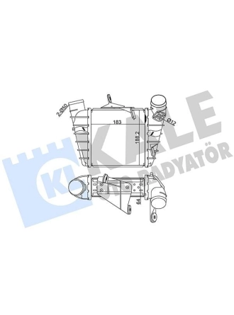 KALE 342300 | Turbo Radyatörü (Intercooler) 06-Polo-Fabia-Ibiza 1.4Tdi
