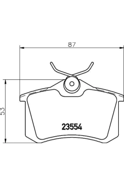 HELLA PAGİD 8DB355018-111 | Arka Fren Balatası-Kablosuz Xx17mmxx (Renault Megane II / Peugeot 307 Citroen C3 / C4-VW Caddy 04-15 Golf 84-16 Passat 97-05