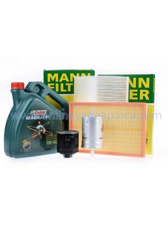 Volkswagen Polo 1.4 BBY - BBZ - BKY Periyodik Bakım Seti Motor Yağlı Mann / Castrol Marka