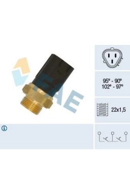 FAE 38185 | Fan Müşürü Golf.IV-Polo Ucgen Soket 3 Fişli