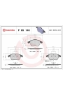BREMBO P85146 | Ön Fren Balatası-Kablolu-(VW Caddy 04-15 Golf 04-14 Passat 06-11 Polo 10-Audi A3 04-13