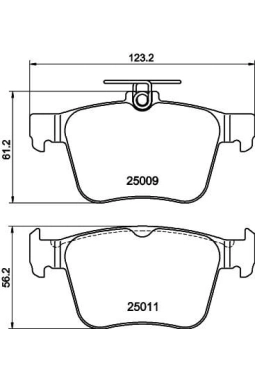 HELLA PAGİD 8DB355020-261 | Fren Balatası Audi, Seat, Skoda, VW A3 (85S, 85M) , A3 (8V1, 8Vk) , A3 Convertible (8V7, 8Ve) , A3 Limo