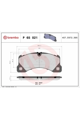 BREMBO P65021 | Ön Fren Balatası-17,1mm Porsche Cayenne Macan Panamera