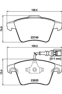HELLA PAGİD 8DB355011-621 | Fren Balatası VW Touareg (7La, 7L6, 7L7)