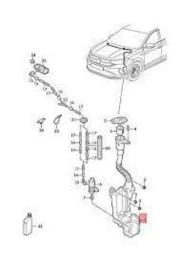 VAG / ORJINAL 2G7955453 | Volkswagen Taigo Cam Silecek Su Deposu Orijinal