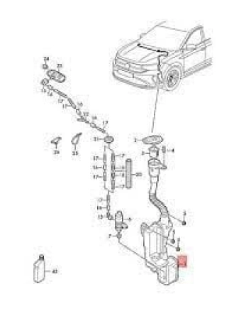 VAG / ORJINAL 2G7955453 | Volkswagen Taigo Cam Silecek Su Deposu Orijinal