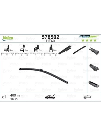 VALEO 578502 | Silgi Süpürgesi Tek 40Cm Klasık Multı-Clıp Muz First