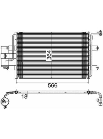 MAHLE AC180000S | Klima Radyatörü (Kondenser) 99-06 Golf.IV-Bora 1.9Tdi