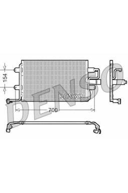 DENSO DCN32017 | Klima Radyatörü (VW Golf 98-06 Audi A3 97-03 Seat Leon 00-06 Skoda Octavia 97-00)