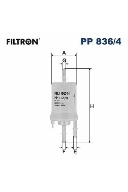 FILTRON PP836-4 | Benzin Filtresi 04-Golf.V.VI-Jtt-Pol-Fab-Oct-A3 1.4-1.6 16V 4.Bar