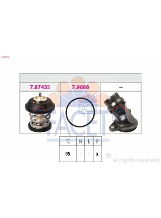 FACET 7.8757K | Termostat A3 A4 A5 Q5 Tt Octavia Superb Golf VI Jetta Passat Tiguan 1.8 2.0 TFSI / TSI Cpmb Cesa Bzb Cdaa Cbfa Ccta Ccza