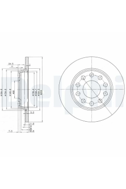 DELPHI BG3674C | Arka Fren Diski-255×12 5×112 (Audi A4 01-08 Seat Exeo 09-14)