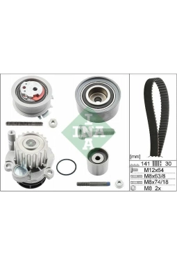 INA 530046330 | Triger Gergi Seti + Devirdaim (VW: Passat 2.0 TDI 05-10 / Audi: A3 03-13 / A4 04-08 / A6 04-11 2.0 TDI) Azv-Bkd-Bkp-Blb-Bre