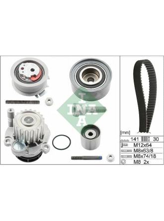 INA 530046330 | Triger Gergi Seti + Devirdaim (VW: Passat 2.0 TDI 05-10 / Audi: A3 03-13 / A4 04-08 / A6 04-11 2.0 TDI) Azv-Bkd-Bkp-Blb-Bre