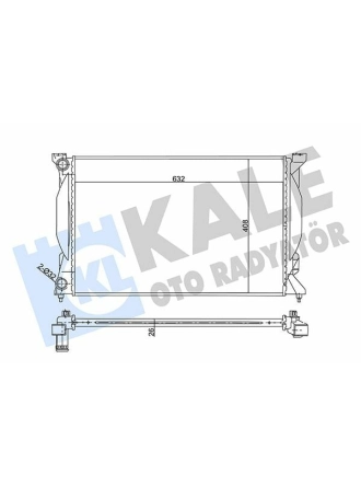 KALE 353700 | Radyatör 01-09 Aı.A4 1.6-1.8T-2.0Tdi