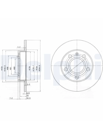DELPHI BG2753C | Disk Arka 05-Aı.A4 Kaplamalı | 1 Adet
