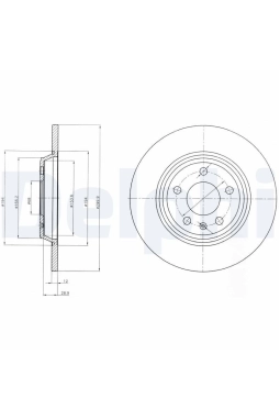 DELPHI BG4081C | Disk Arka 08-Aı.A4-A5-A6-A7-Q5 Kaplamalı | 1 Adet