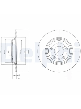 DELPHI BG4081C | Disk Arka 08-Aı.A4-A5-A6-A7-Q5 Kaplamalı | 1 Adet