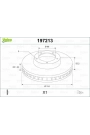 VALEO 197213 | Disk Audi A4 (2007 -) 1.8Tfsı, 2.0Tdı, 2.0Tfsı, 2.7Tdı V6 A5 (2007 -) 1.Fren Bınek (Ithal) | 1 Adet