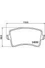 HELLA PAGİD 8DB355025-391 | Fren Balatası Audi A4 (8K2, B8) , A4 Allroad (8Kh, B8) , A4 Avant (8K5, B8) , A4l Saloon (8K2, B8) , A5