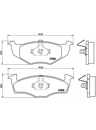 BREMBO P85030 | Fren Balatası Ön-(VW Golf 96-98 Polo CLS 96-00 Seat Ibiza 93-99)