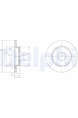DELPHI BG3673 | Arka Fren Diski-245×10 5×112 (Audi A4 01-08 Seat Exeo 09-14)