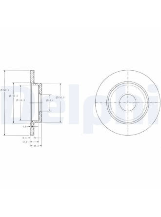 DELPHI BG3673 | Arka Fren Diski-245×10 5×112 (Audi A4 01-08 Seat Exeo 09-14)