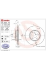 BREMBO 09.A820.10 | Fren Diski VW A4-A5 08-Ön 314X25 | 2 Adet