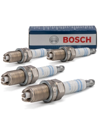 BOSCH 0242229654 | Audi A4 2001-2005 Model Arası 2.0 ALT Motor Çift Tırnak Buji 4 Adet Takım
